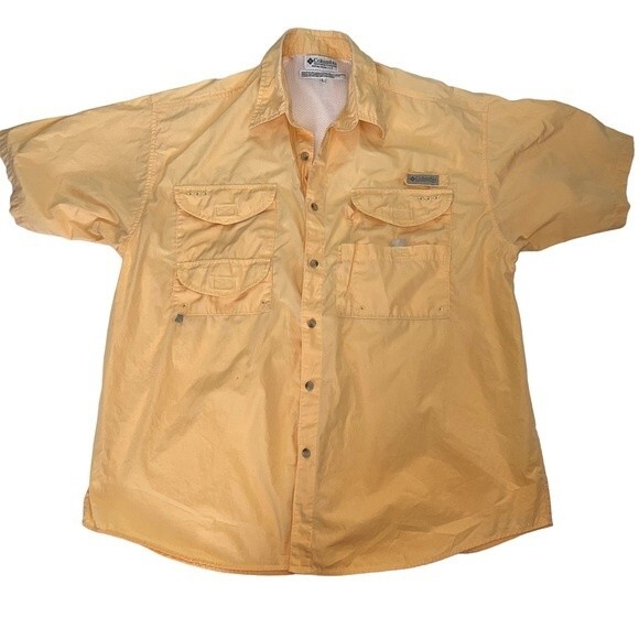 Columbia PFG Performance Fishing Gear Large Utility Shirt Short Sleeve - Picture 1 of 14